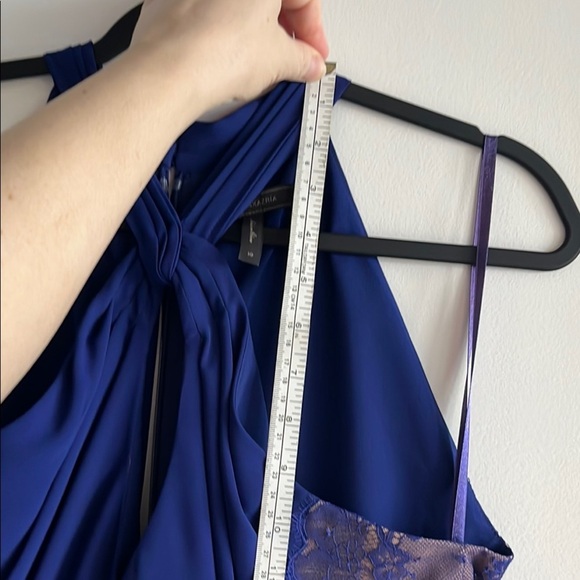 Women's BGBG Maxazria dress, orient blue, lace, knee length, dressy flowy short - Picture 13 of 16